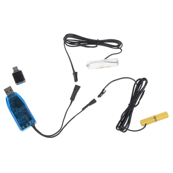 Adskillelig USB 5V til 1V-24V AA AAA Dummy Batteri Strømforsyning med 110 cm Kabel USB Model 