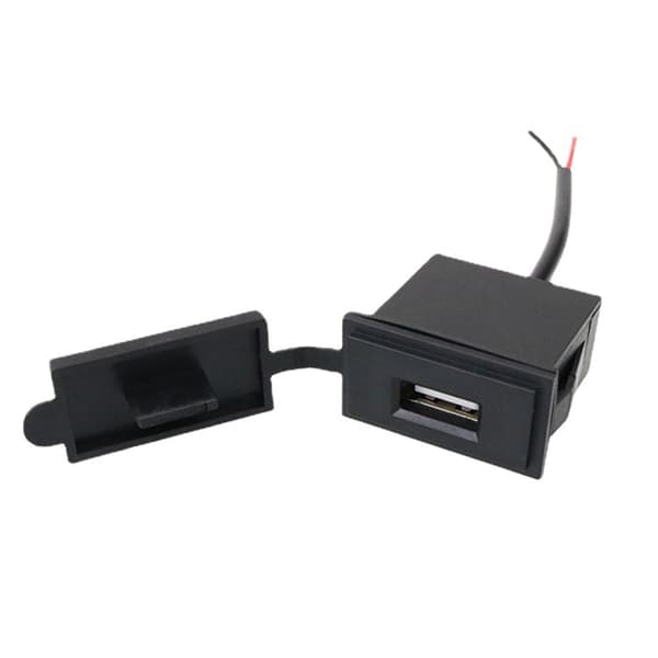 Lader 12V 24V Sokkel 2.4A Adapter Enkel USB Vanntett Strømadapterbryter