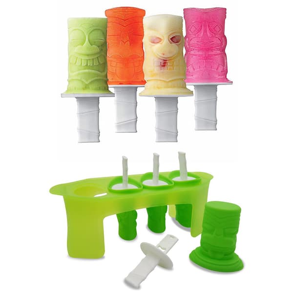 4-hulrum Dødningehoved Is Silikoneform Bakke Juice til Frosne Ispinde Maker Form Yeti