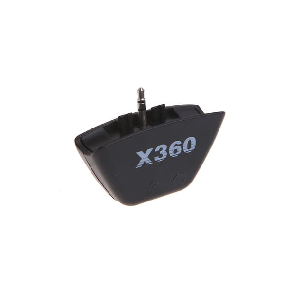 Sort 2,5 mm Jack Mikrofon Headset Høretelefon Konverter Adapter til 360