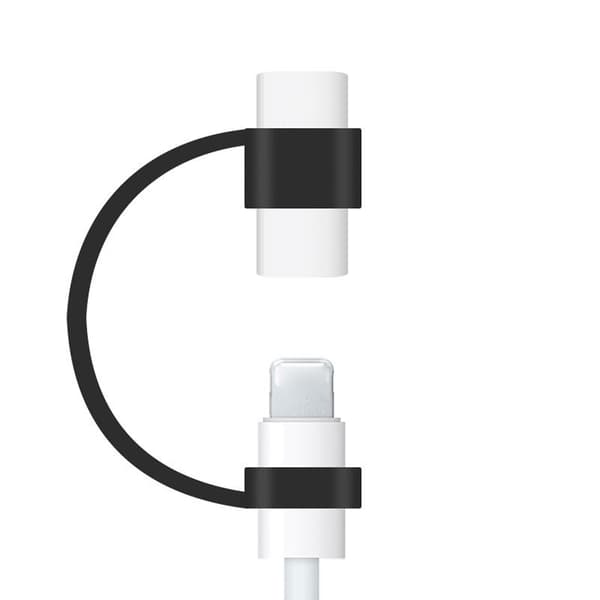 Kabeladapterholder/feste for USB C, blyantnøkkelring, reise Grey