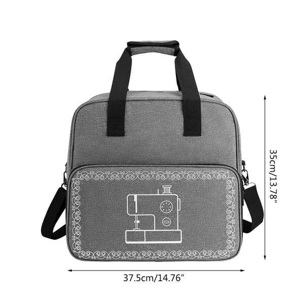 Bärväska, Universal Overlock Symaskinsväska med Axelrem Light Grey