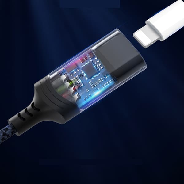 Slitesterk USB-C til iOS Audio Adapter Øretelefonkabler Støtter Ikke Lading Black