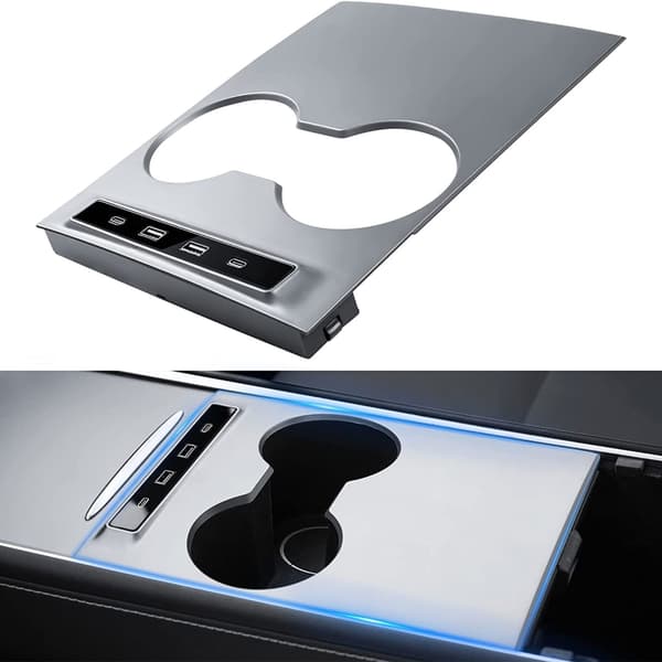 USB Hub Dockingstasjon for midtkonsoll Splitter Smart Sensor Hurtigladingsadapter Tilbehør Passer for Y