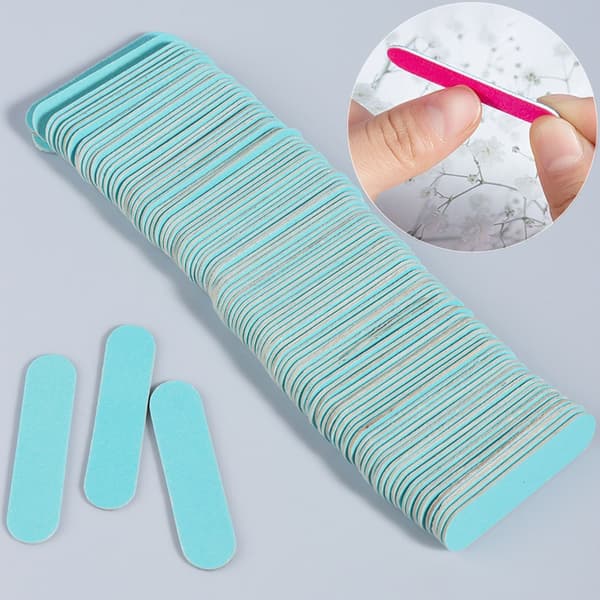 Professionelle dobbeltsidede neglefile Neglebufferfile Manicure Pedicure Værktøj White