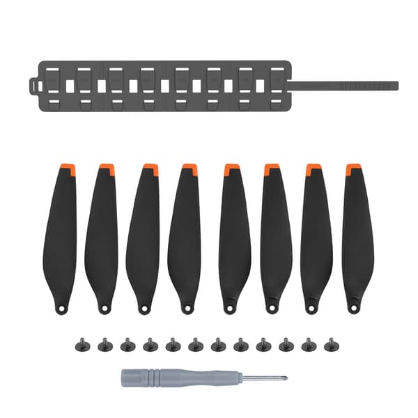 Sammenleggbar padlebæreveske Silikonpropelleroppbevaringsrullpose med 8 stk. propeller for Mini 3 Pro-droner
