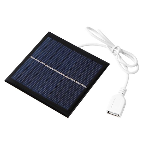 Høykapasitets solcellelader ekstern batteripakke solcellelader USB Mini solcellepanel, bærbar solcellelader
