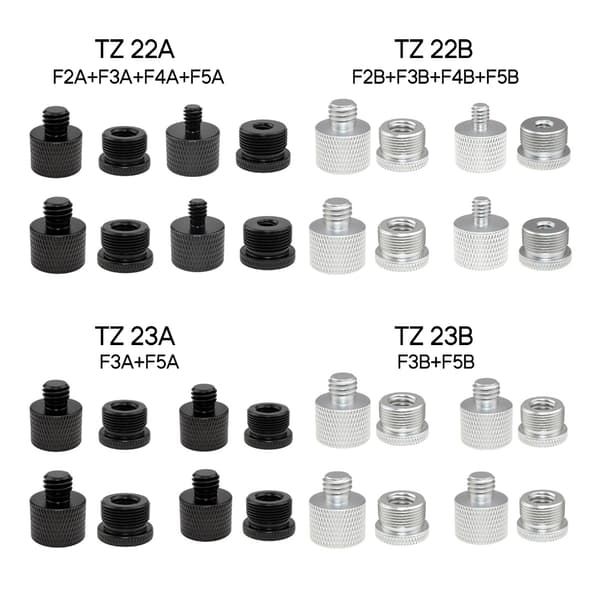 5/8 3/8 1/4 Mikrofonstativ Adapter Skruer Nem Installation Mikrofonstativ null - TZ 22A