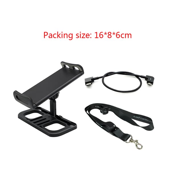 Vikbart expansionsställ justerbart surfplatteställ RC drönare telefonhållare med snodd för Mavic 2/Mini SE/Pro/Spark null - Micro Cable