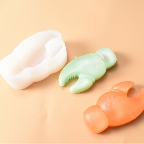 Silikone Ismaskine Isforme DIY Silikone Ispindeforme Silikonemateriale Krabbeklør Form til Is null - Cracing crab tongs p