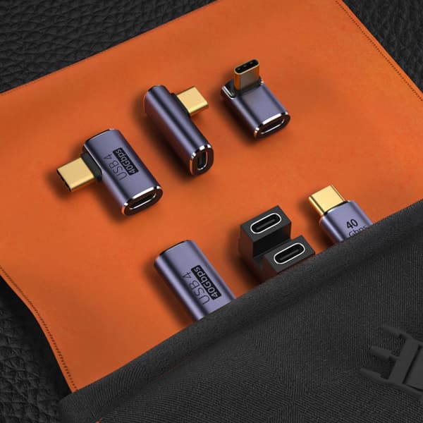 USB C-forlengeradapter dataoverføring for USB-C-enheter gullbeleggprosess CM to CF middle bend