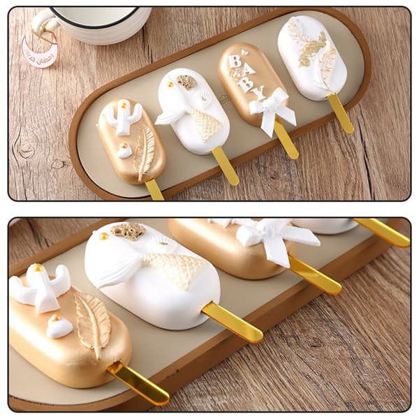 20 stk. akryl ispinde ispinde til børnehåndværk DIY håndlavet genanvendelig til hjemmefest babyshower gave 镜面银色