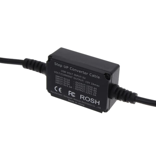 USB til DC5.5x2.1mm strømregulator ladekabel ledning booster 5V til 12V ledning