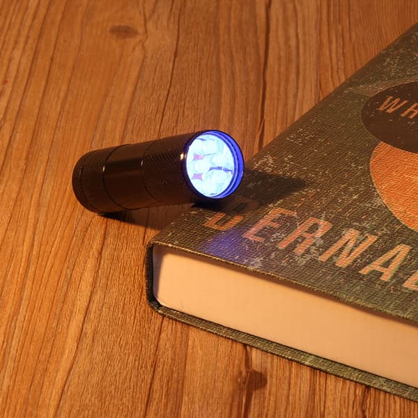 Mini-ilmaisin 9 LED UV-ultravioletti taskulamppu mustavalolamppu uusi