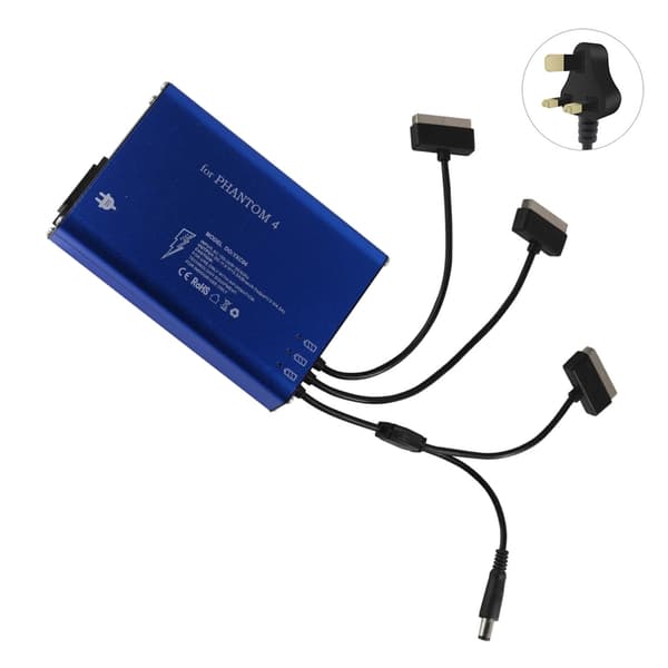 4-ports batterilader parallell ladehub for Phantom 4/4 PRO/4 Advanced batterier strømforsyning PHA4 V2.0 lader