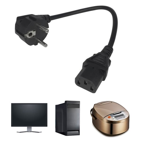 Stik EU4.8mm 2-ben til IEC320 C13 Strømkonvertere Stik Kabel null - C