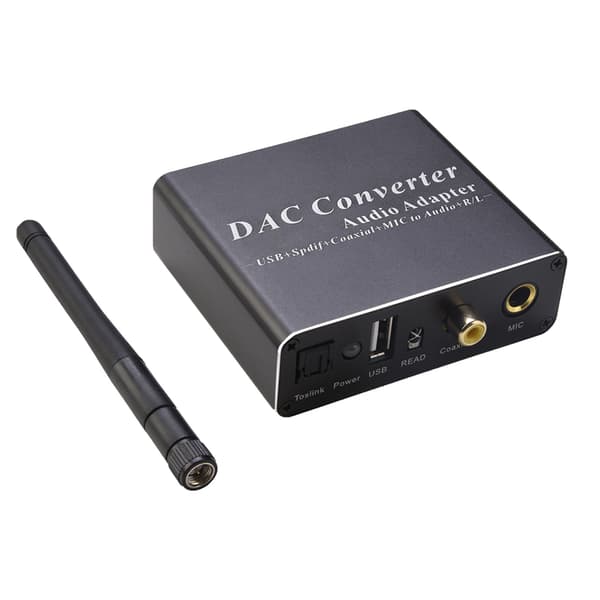 DAC lydkonvertering med Bluetooth-kompatibel 5.0 mottakerforsterker lyd DAC dekoderadapter mottakerforsterker U-disk