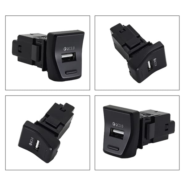 Snabb billaddare PD/QC3.0/USB-kontakt snabbladdande billaddaradapter ABS null - USB connector