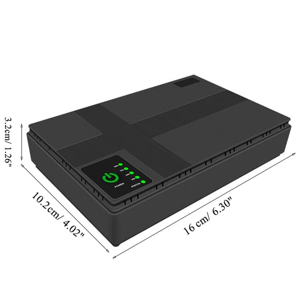 8800mAh Mini UPS Batteribackup för WIFI-router LED-ljuslist Säkerhetskamera White