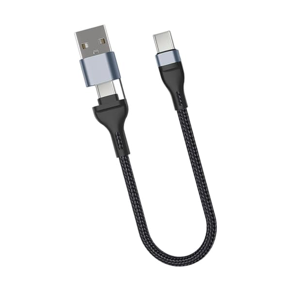 Datakabel USB+USB C til Type C Hurtigladekabel Kort Kabel 60W Type C for Mobiltelefon Bærbart Tilbehør til Bærbar PC
