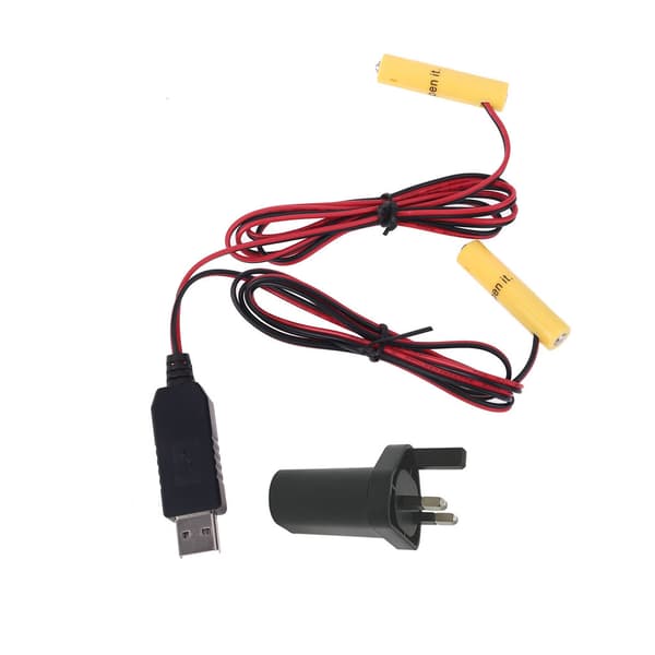 AAA Dummy Batteri USB Strømforsyningskabel Erstat 1 til 4 stk AAA Batteri