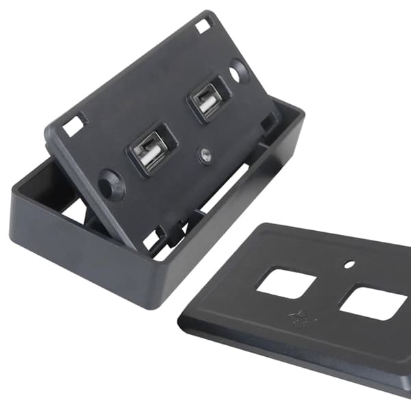 Dobbelt USB 12V Panel Biloplader Stik 3.1A 12V/24V USB Opladerudtag Panel Strømadapter til Campere Autocampere Både Red light