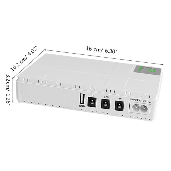10400mAh Mini UPS Batteribackup för WIFI-router LED-ljuslist Säkerhetskamera UK