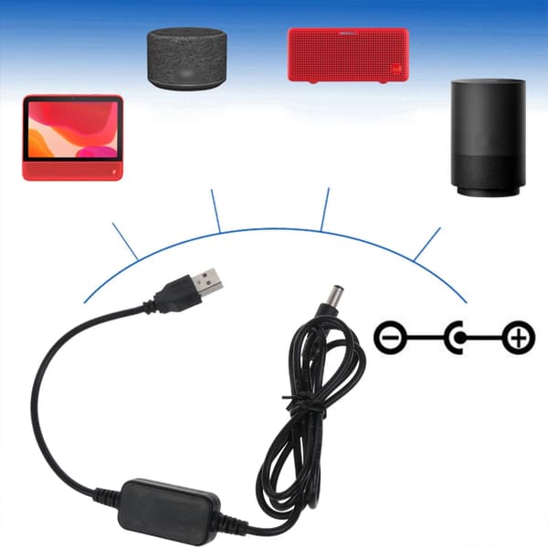 DC Boost-linje med bryter, USB 5V til 12V spenningsomformer for ruter