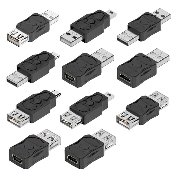 2x USB2.0 Adapter 480Mbps Dataoverførsel USB-stik til kamera bærbar computer 2