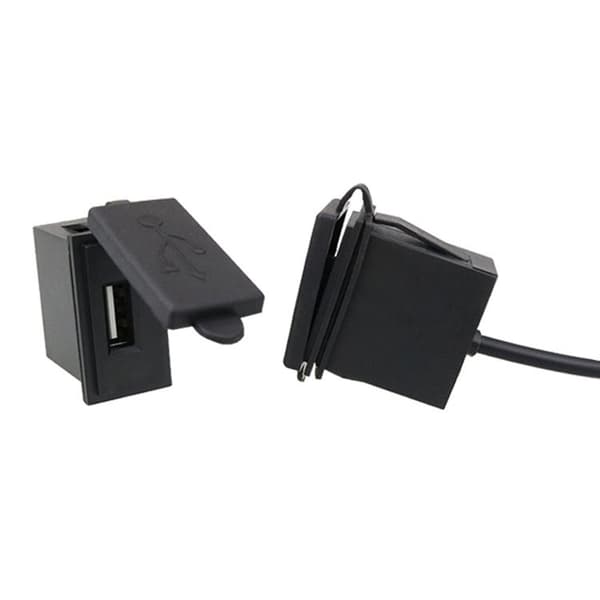 Lader 12V 24V Sokkel 2.4A Adapter Enkel USB Vanntett Strømadapterbryter