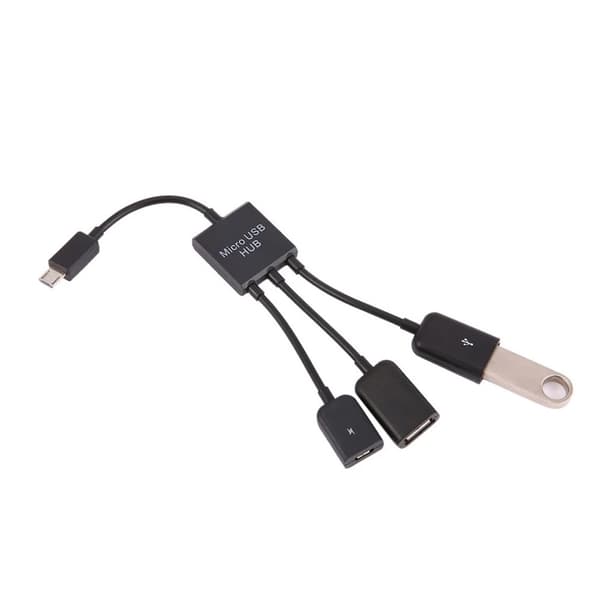 Han til hun dobbelt USB 2.0 Host OTG adapterkabel til mus, tastaturer, tablet