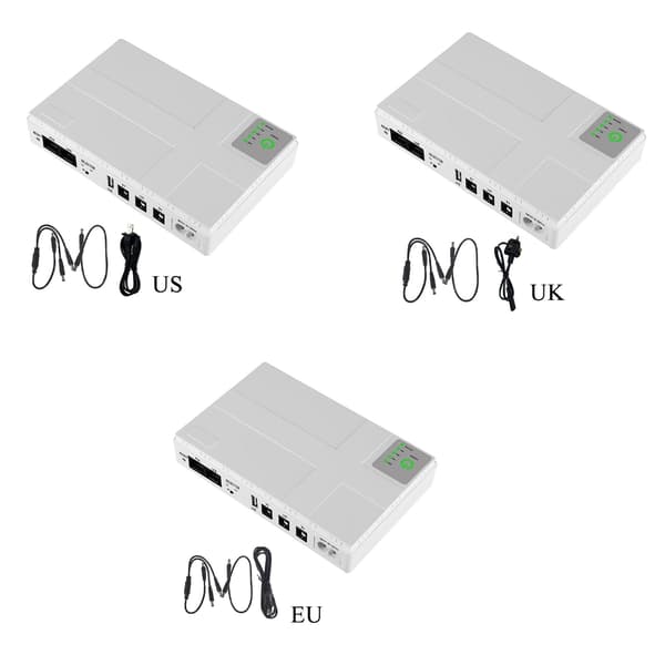UPS 5V 9V 12V 1A Batteribackup Backupbatteri Uavbrutt strømforsyning EU