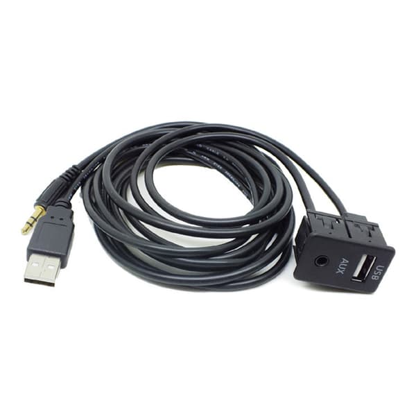1,5M Marin instrumentbräda infälld montering 3,5 mm AUX USB-port panel förlängningskabeladaptrar