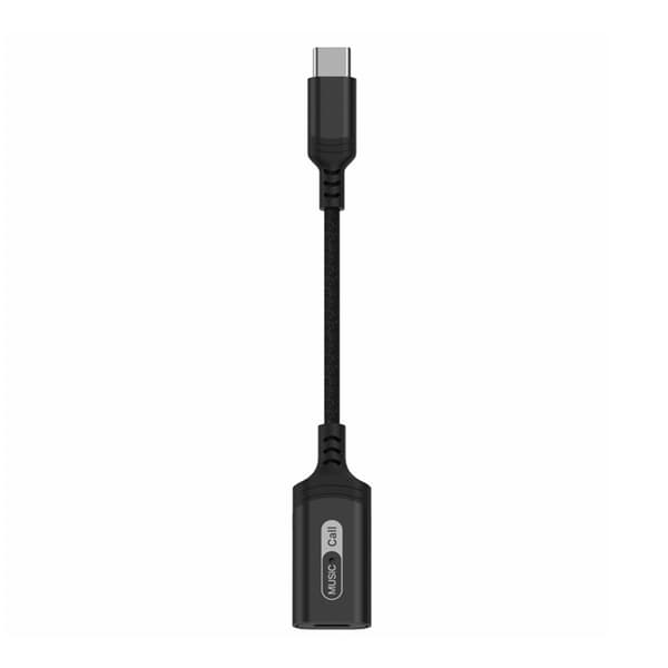 Holdbart USB-C til iOS Lydadapter Øretelefonkabler Understøtter Ikke Opladning Black