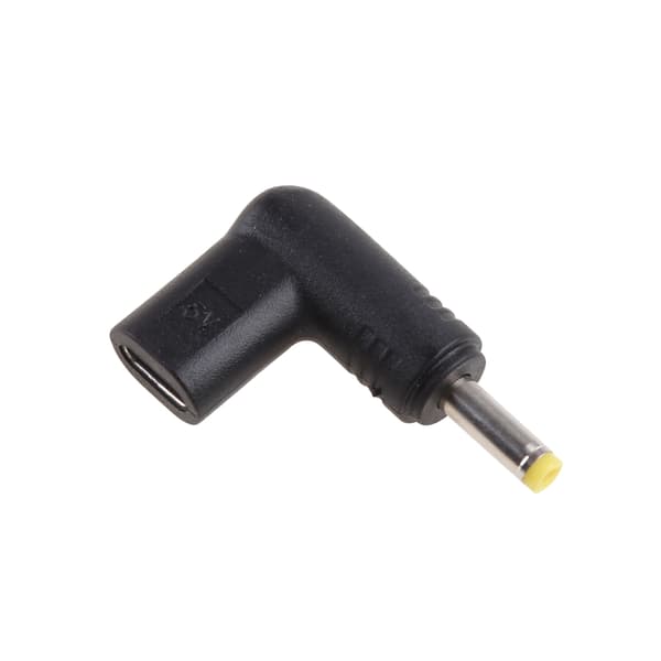 Type C til DC strømkabeladapter PD høyhastighetslading 3A høy strøm 90° design 5V4.0 1.7mm