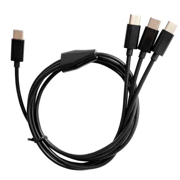 Multi ladekabel 3-i-1 med Type C-plugg, flere laderkabler, ledningsadapter, dataoverføringskabel for telefon