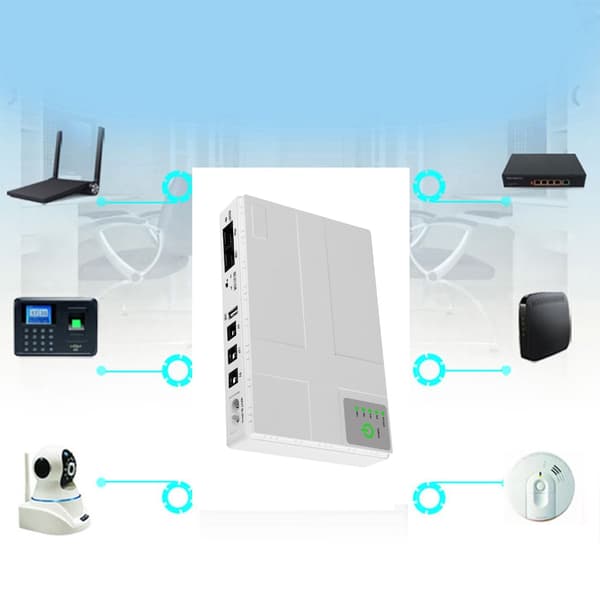 UPS 5V 9V 12V 1A Batteribackup Backupbatteri Uavbrutt strømforsyning EU