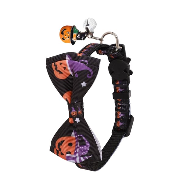 Blød polyester kattehalsbånd justerbar sikker pasform jul halloween festlig null - Cobweb Halloween col