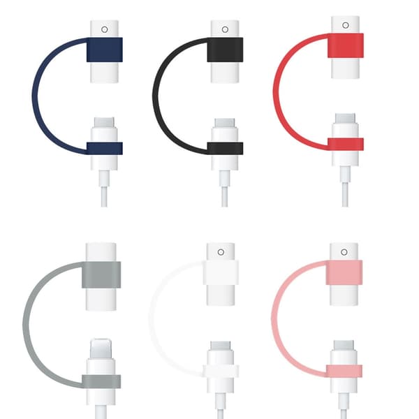 Kabeladapterholder/snor til USB C, Pencil Nøglering Rejse Grey