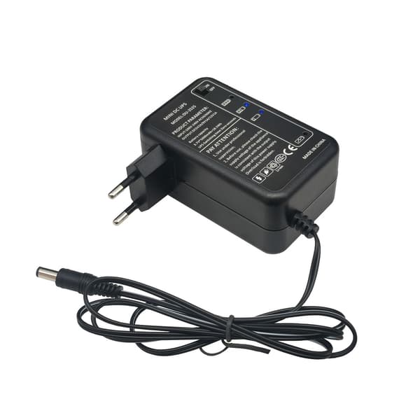 EU US stik genopladelig 5000mAh 5V 9V 12V UPS uafbrudt backup strøm