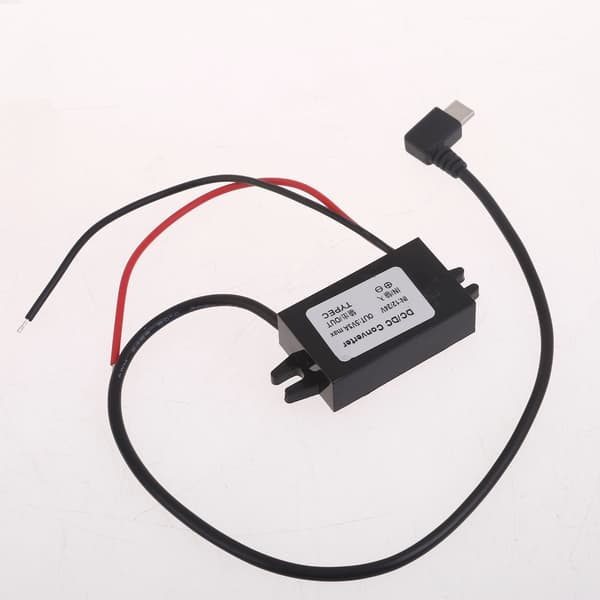 12V - 5V USB C -muunnin DC12V - Type C 5V 3A USB Buck -moduuli Step Down DCDC 8-23V -muunnin jännitesäädin null - Elbow