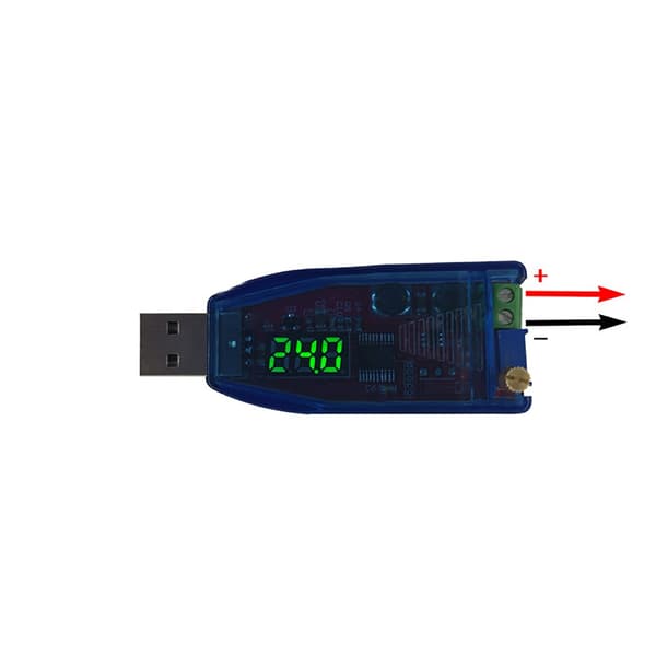 BoostBuck Converter USB Step Up / Down Strømforsyningsmodul DCDC 5V til 1V-24V Justerbar Udgang Green light