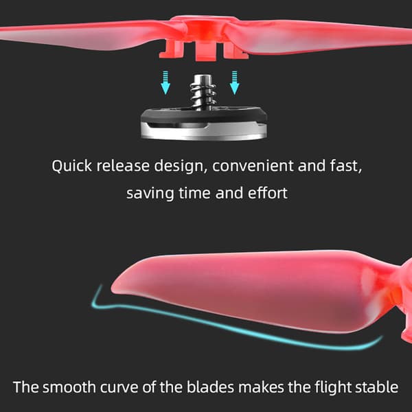 Propeller för FPV Racing RC Drönare Quadcopter Multirotor Tillbehör Drönarpropeller Ersättning Green 1 pair
