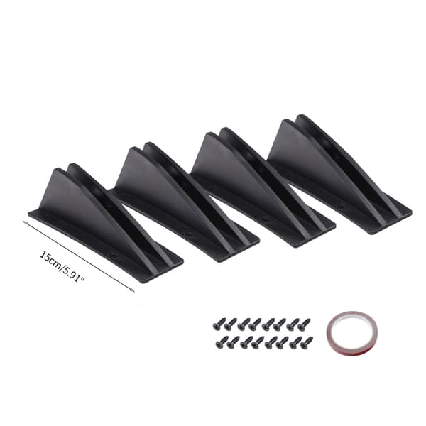 Bagkofangerbeskytter, Diffuser Splitter Bagkofangerlæbe, Ridsefast Spoiler Diffuser Splitter Black - One
