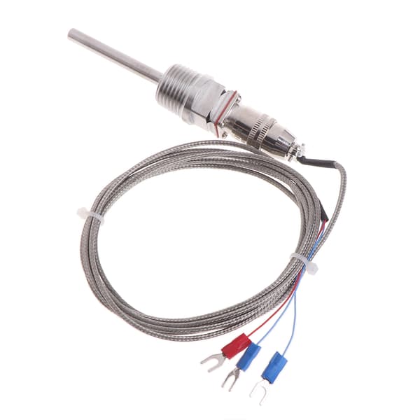 RTD Pt100 temperatursensorprobe L 5cm 1/2\" NPT-gevind til m/ aftagelig forbindelse