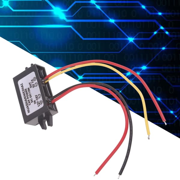 Spændingsregulator Strømkabelkonvertere 12-24V til 5V 3A/2A Spændingstrin-ned-adapterkabel til 5V LED-lysventilator 2A