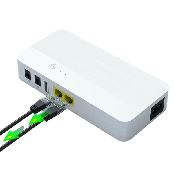 Multifunktionel Mini UPS Batteribackup Standby Uafbrydelig Strømforsyning POE24V EU