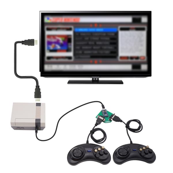 Konverteringsadapter, håndtakskonverterer eksternt kort for MD/CD32/NES/SNES/PCE spillkontrolleradapter null - For PCE