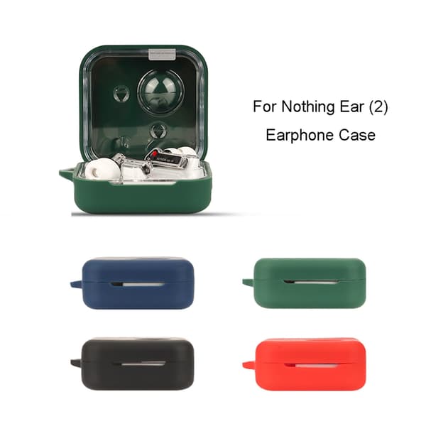 Hudvenligt etui til Nothing Ear (2) blødt silikone etui, ridsefast Black