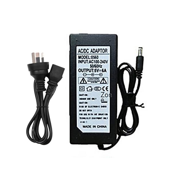 Skiftende strømforsyningsadapter til DC 5V belysningstransformator AC 100-240V 5.5x2.1-2.5mm hanstik til LED-strip